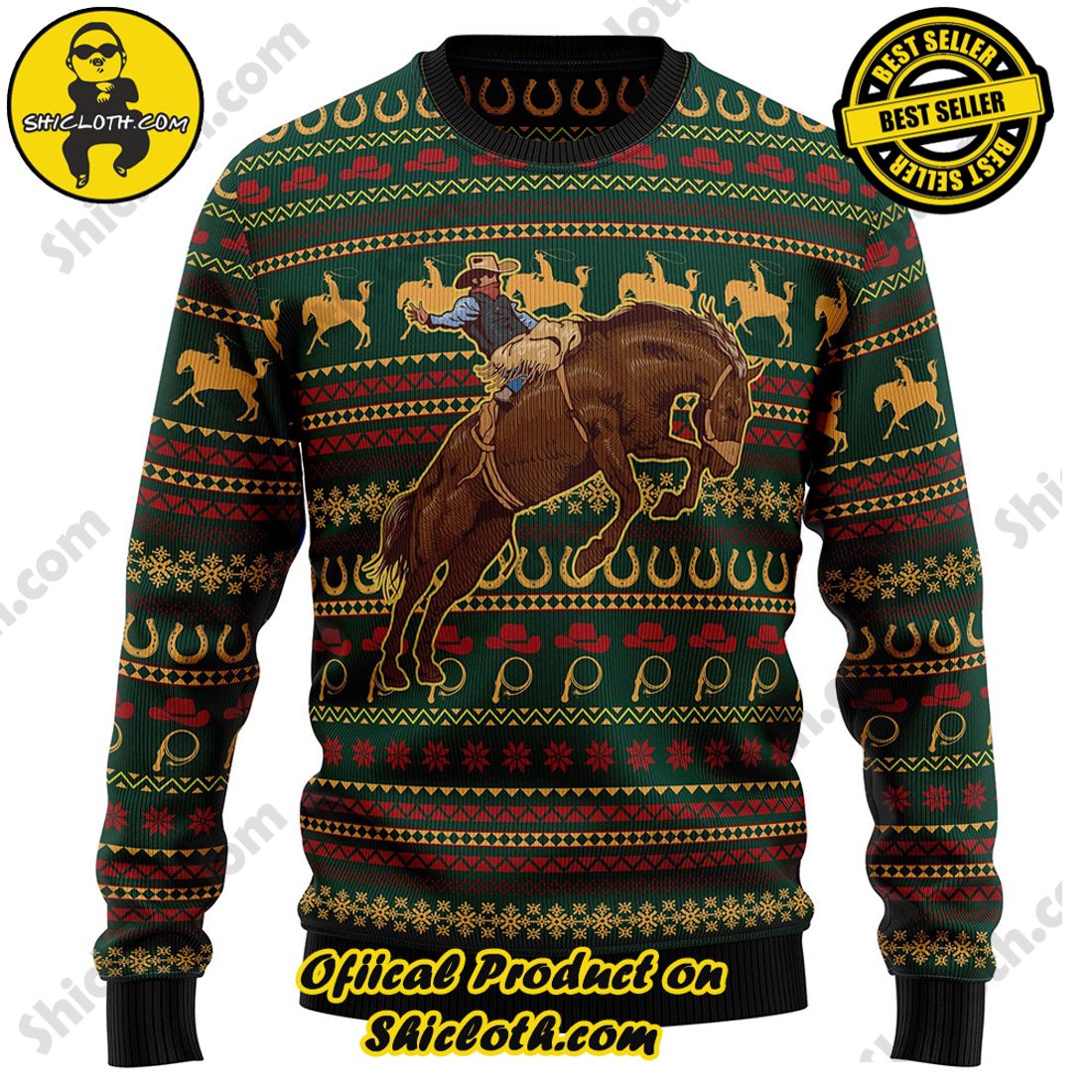 Hot Trending Shiclothshop's Sweaters: The Perfect Fashionable Gift for Everyone 27 Amazing Cowboy Ugly Christmas Sweater
