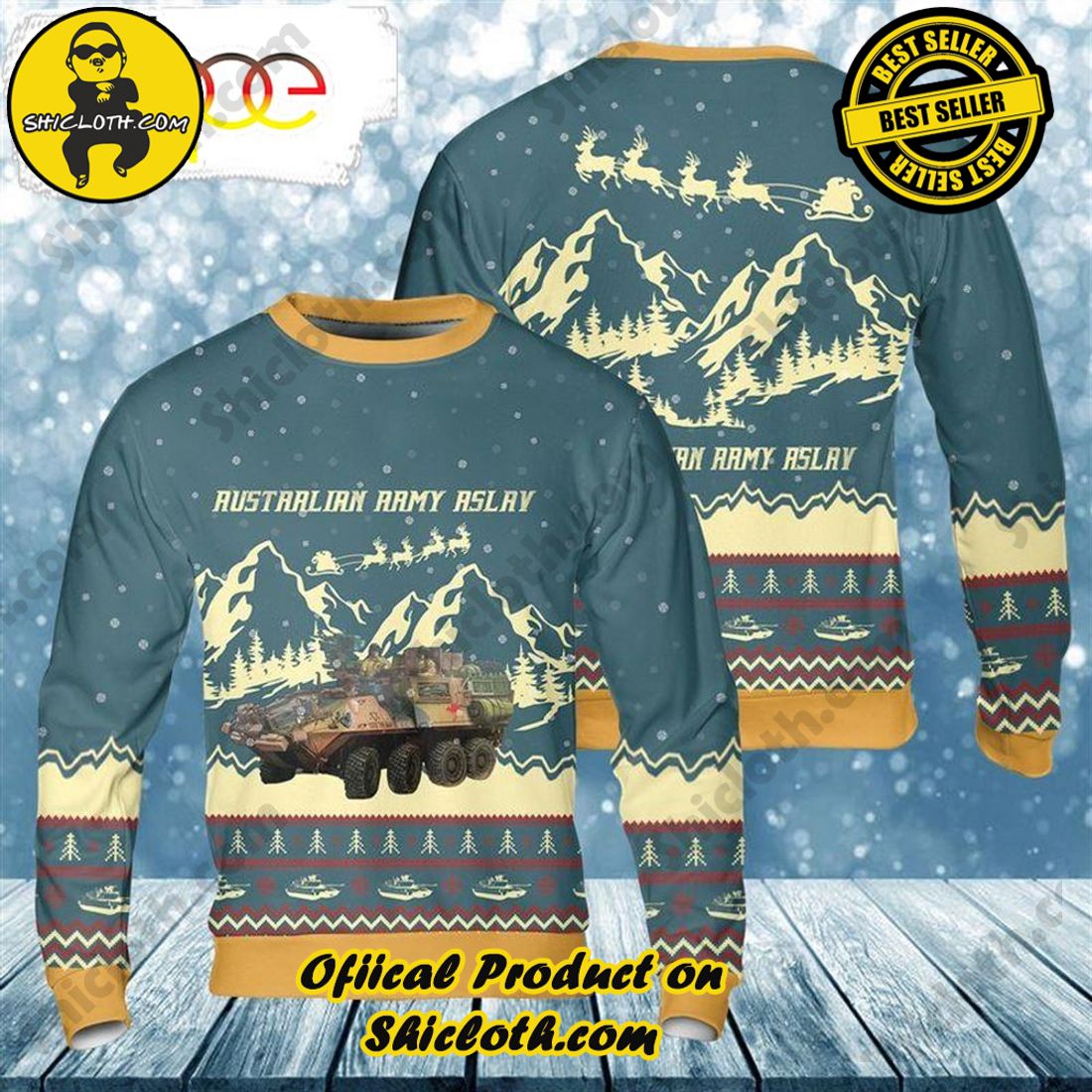 Hot Trending Shiclothshop's Sweaters: The Perfect Fashionable Gift for Everyone 34 Australian Army Aslay Ugly Christmas Sweater