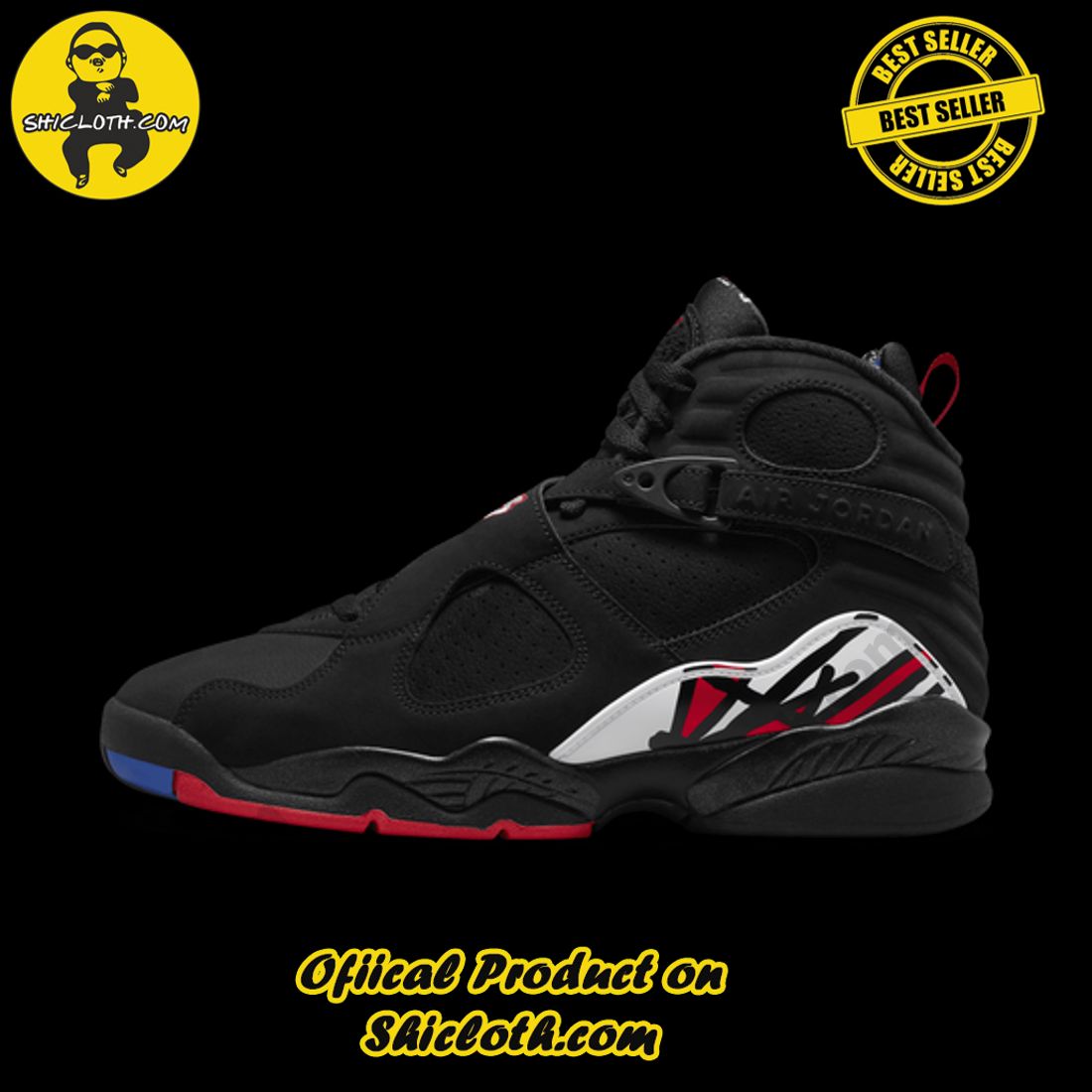 Step Up Your Style with Authentic Air Jordan Sneakers from Shiclothshop 4 Authentic Air Jordan 8 Retro Playoffs 2023