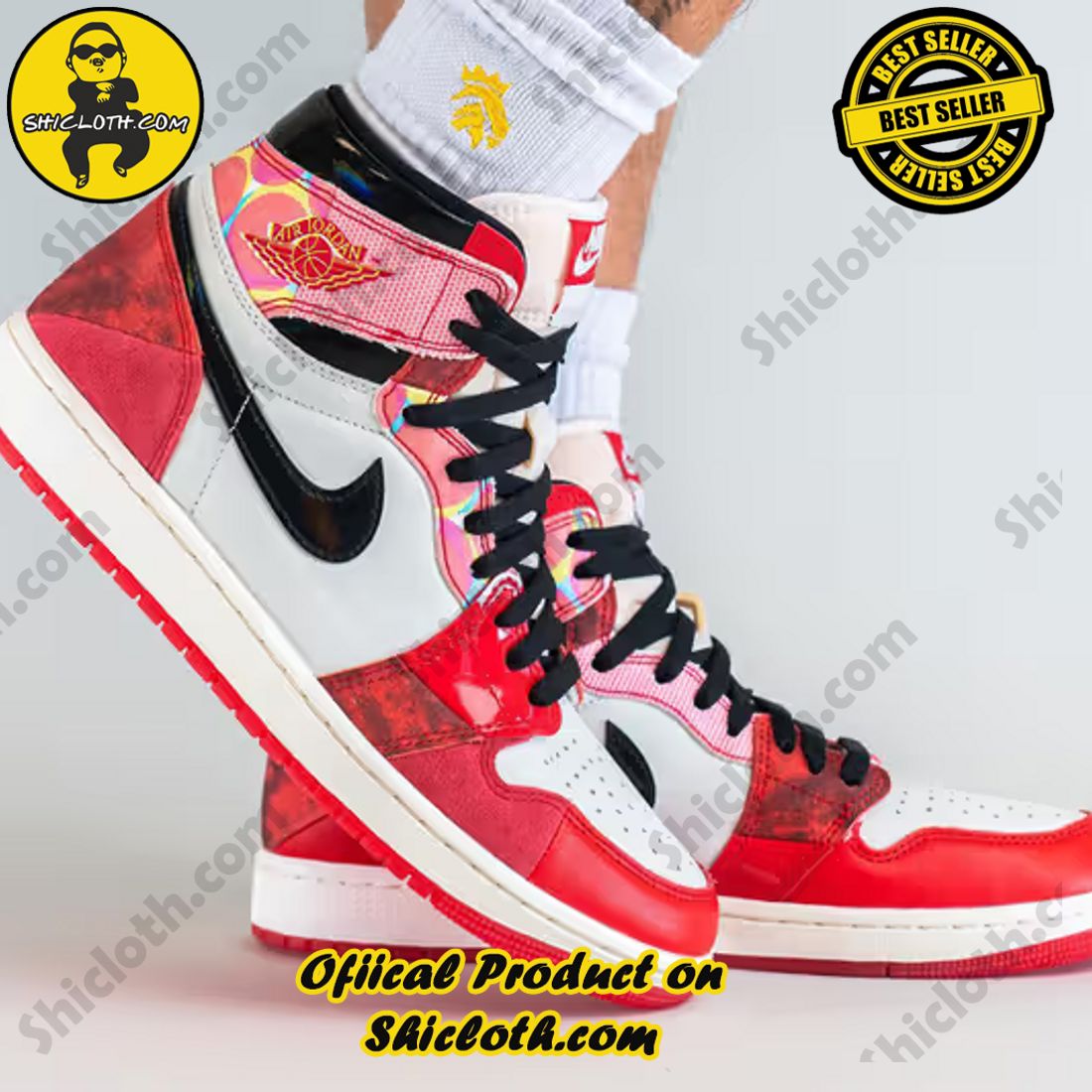 Step Up Your Style with Authentic Air Jordan Sneakers from Shiclothshop 7 Authentic Jordan 1 Retro High OG Spider-Man