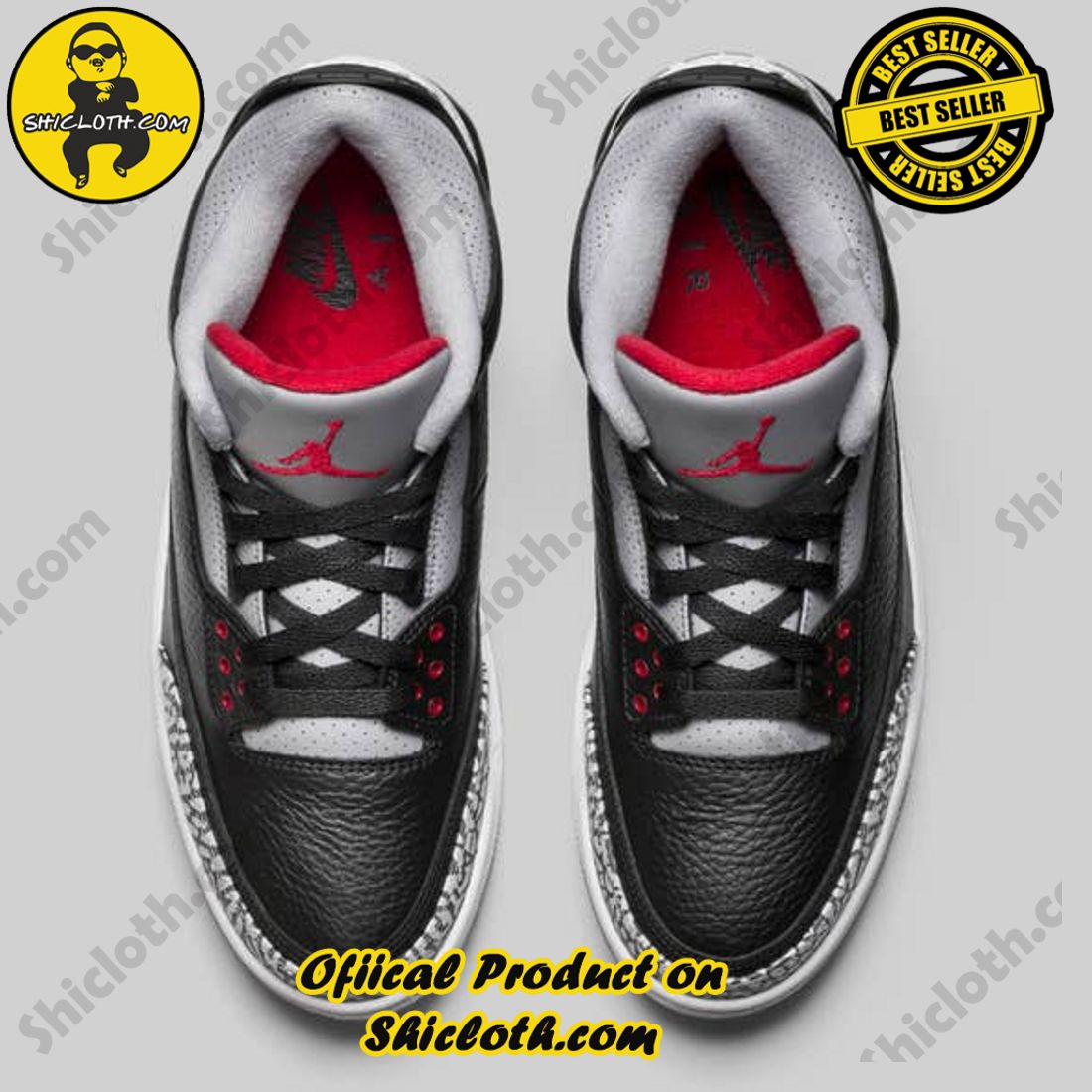 Best Seller: Step Up Your Style with Authentic Air Jordan Sneakers from Shiclothshop 1 Authentic Jordan 3 Retro Fire Red (2022)