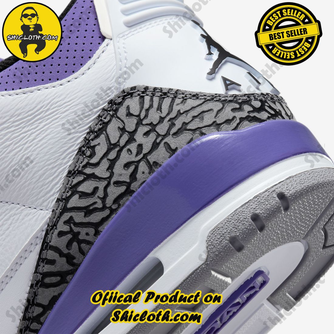 Authentic Jordan 3 Retro Dark Iris 5 Authentic Jordan 3 Retro Dark Iris - Image 5