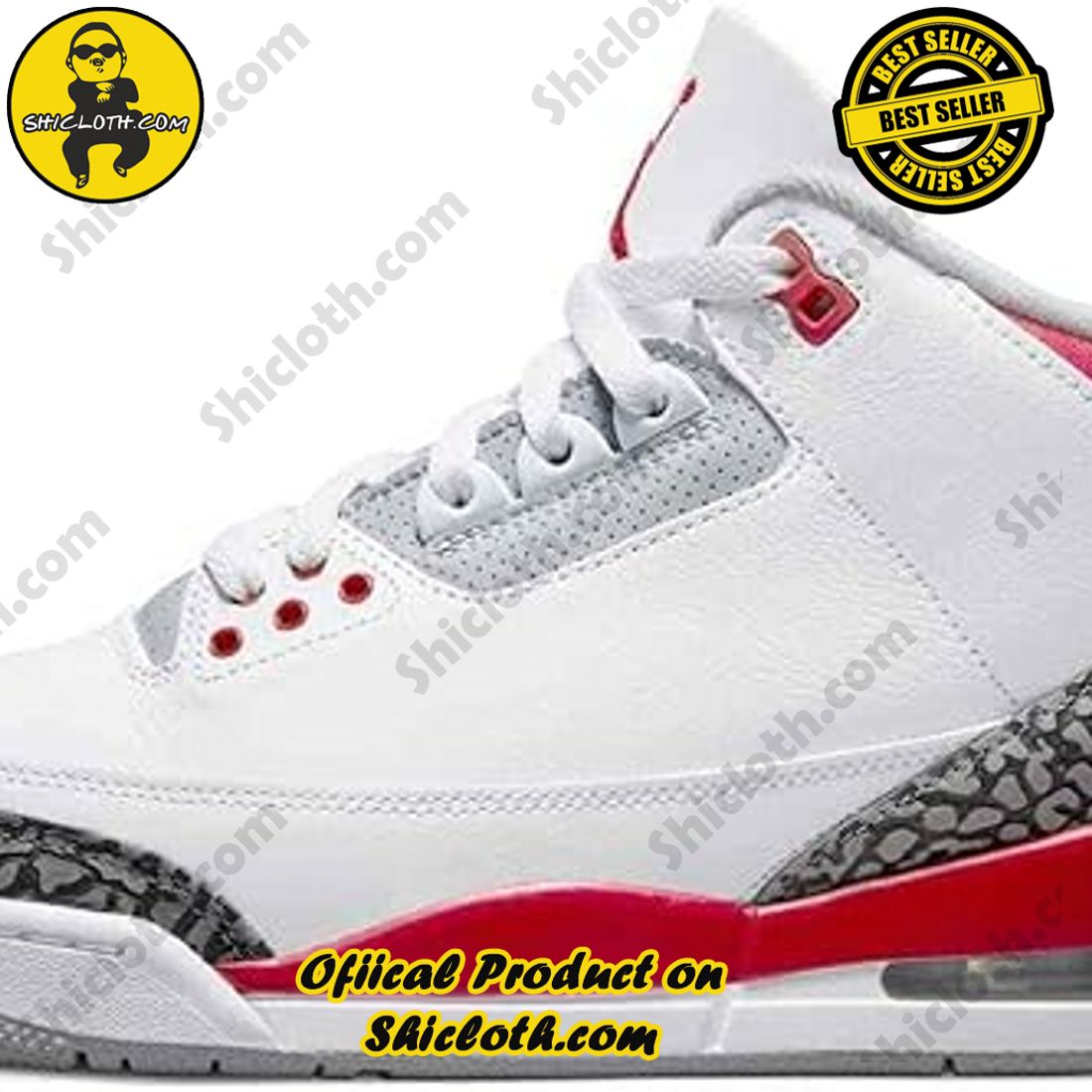 Hot trending: Step Up Your Style with Authentic Air Jordan Sneakers from Shiclothshop 3 Authentic Jordan 3 Retro Fire Red 2022