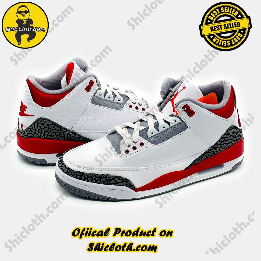 Authentic Jordan 3 Retro Fire Red (2022) 3 Authentic Jordan 3 Retro Fire Red (2022) - Image 3