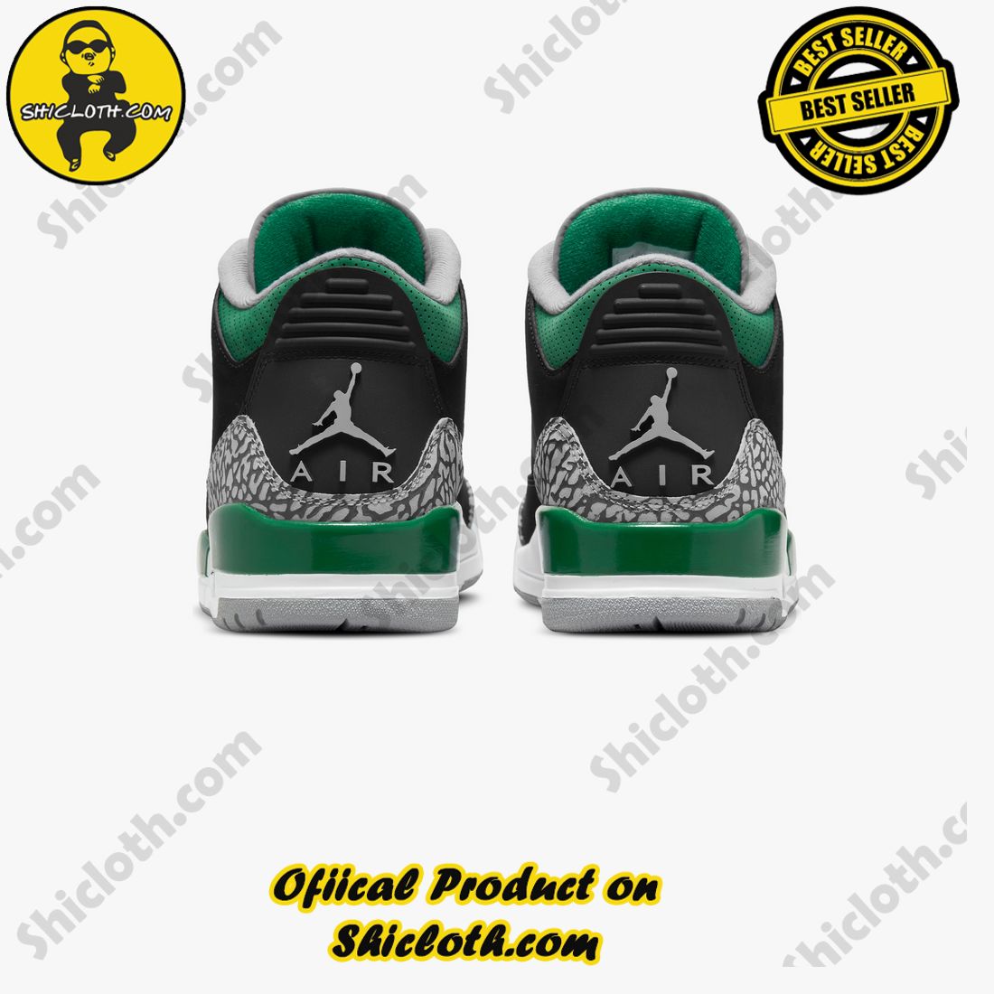 Authentic Jordan 3 Retro Pine Green 3 Authentic Jordan 3 Retro Pine Green - Image 3