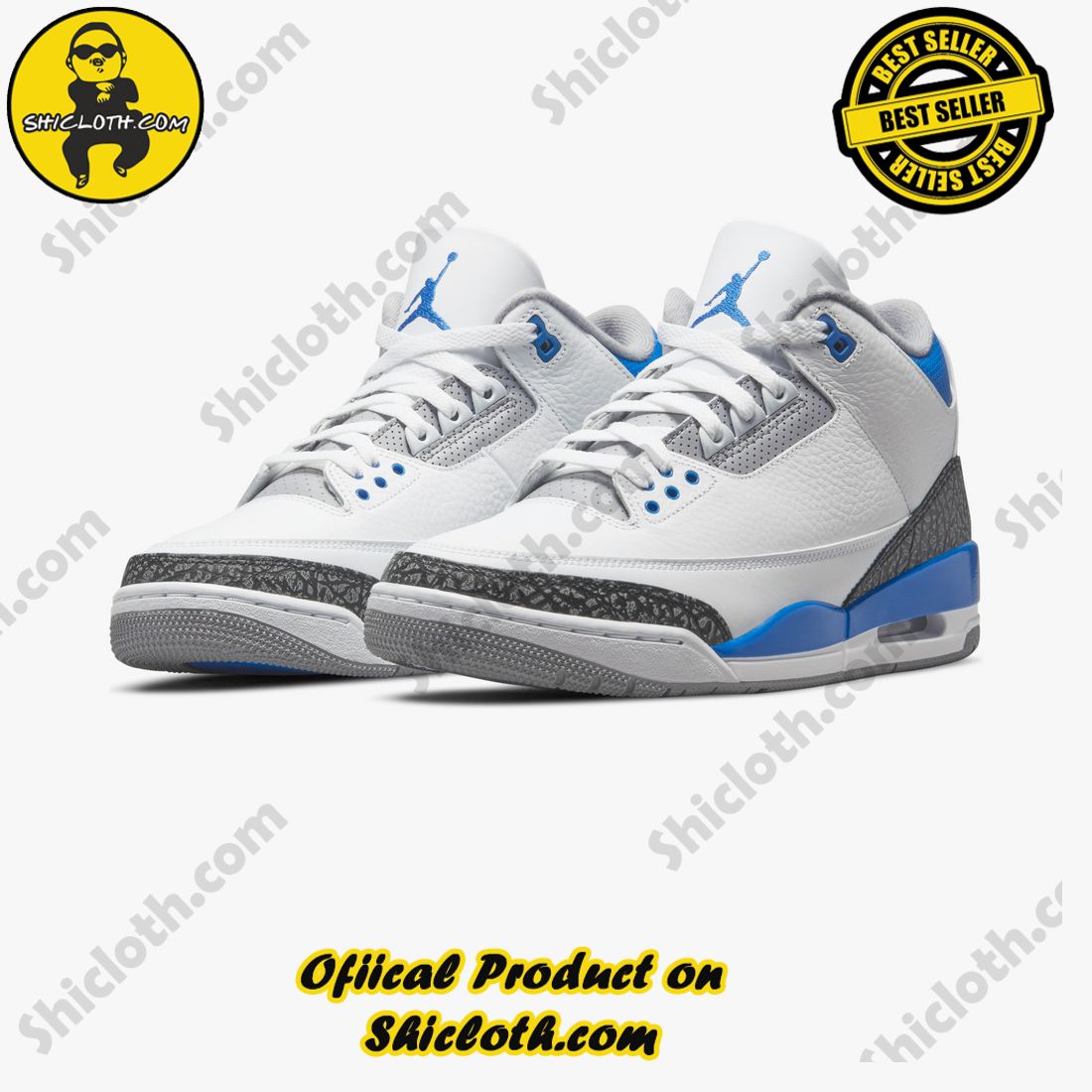 Best Seller: Step Up Your Style with Authentic Air Jordan Sneakers from Shiclothshop 9 Authentic Jordan 3 Retro Georgetown (2021)