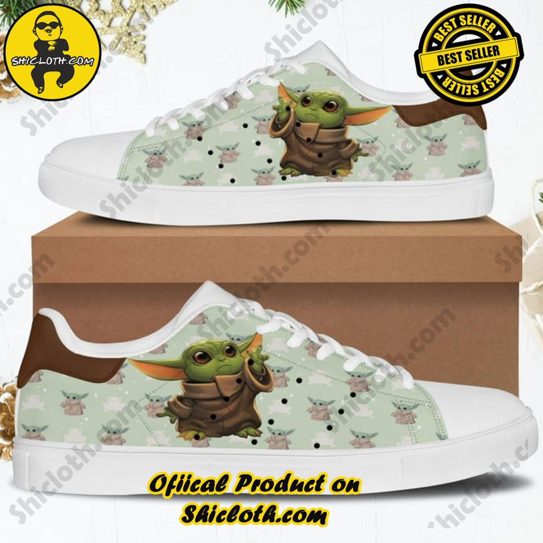 Step into Style with Shiclothshop's Stan Smith Low Top Shoes 3 Baby Yoda Stan Smith Low Top Shoes