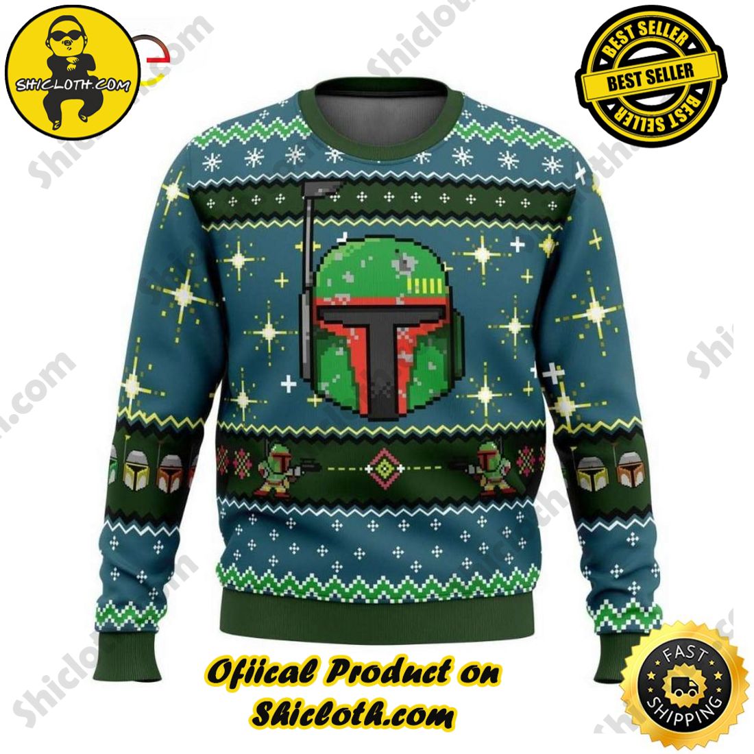 Best Seller and Hot Trending : Exploring Shicloth's NFL Ugly Sweater Collection 12 Boba Fett SW Shining Stars, Ugly Sweater