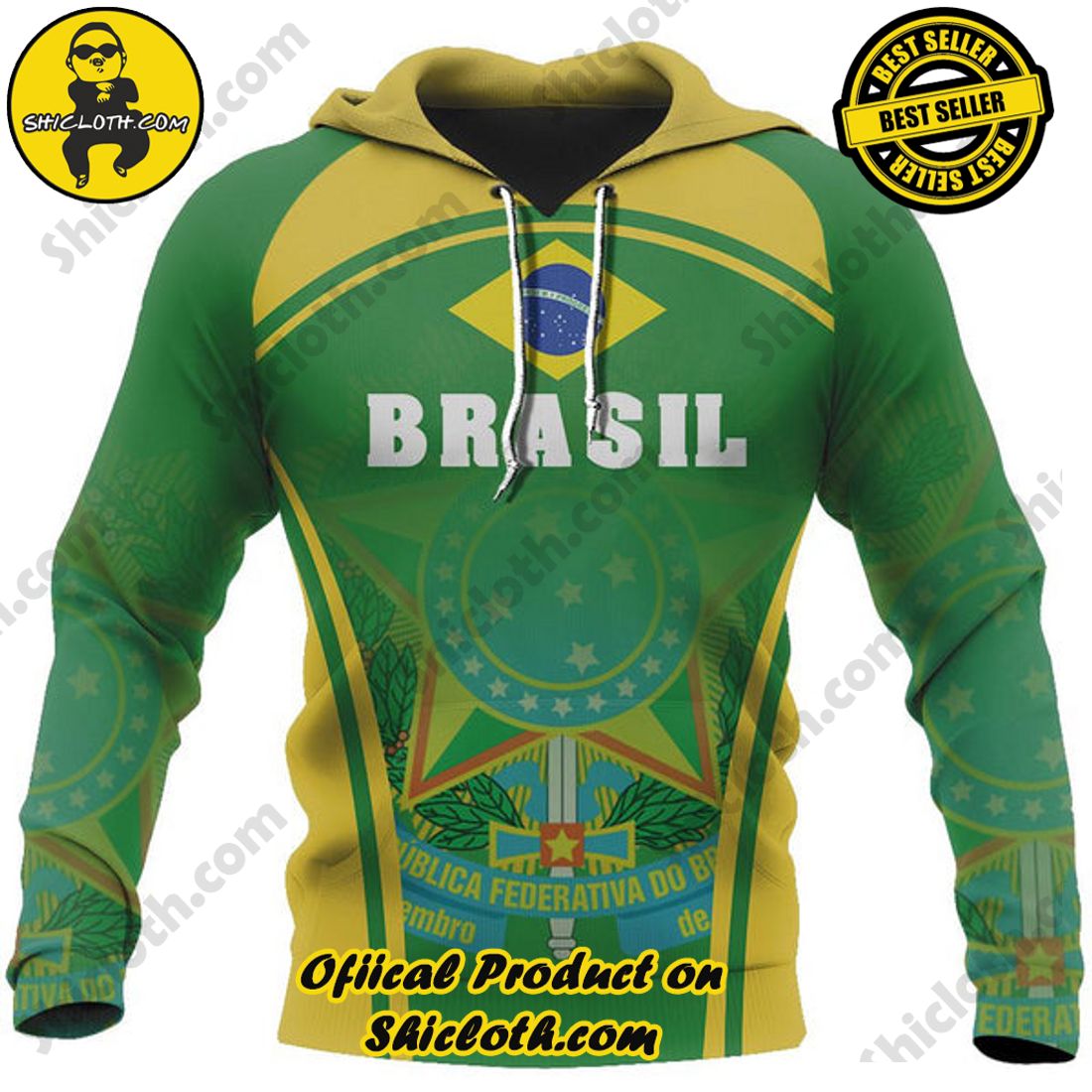 Best seller: Explore the Ultimate Personalized Style with Shiclothshop's 3D Custom Hoodies 6 Brasil All Over Print 3D Custom Hoodie For Men