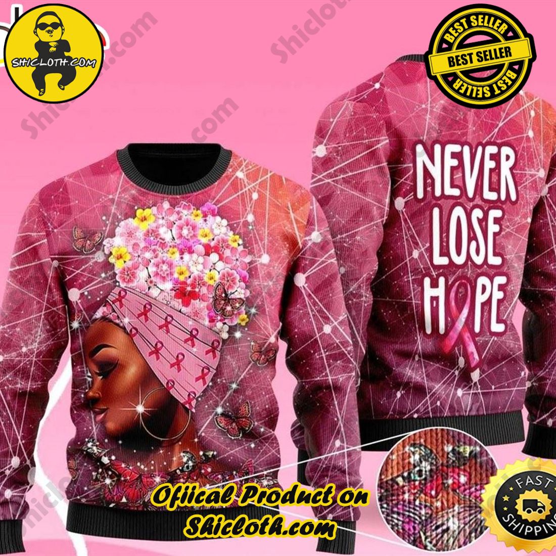 Hot trending for Christmas : Sweaters from Shiclothshop 11 Breast Cancer Awareness Ugly Christmas Ugly Sweater Ideas Style 4