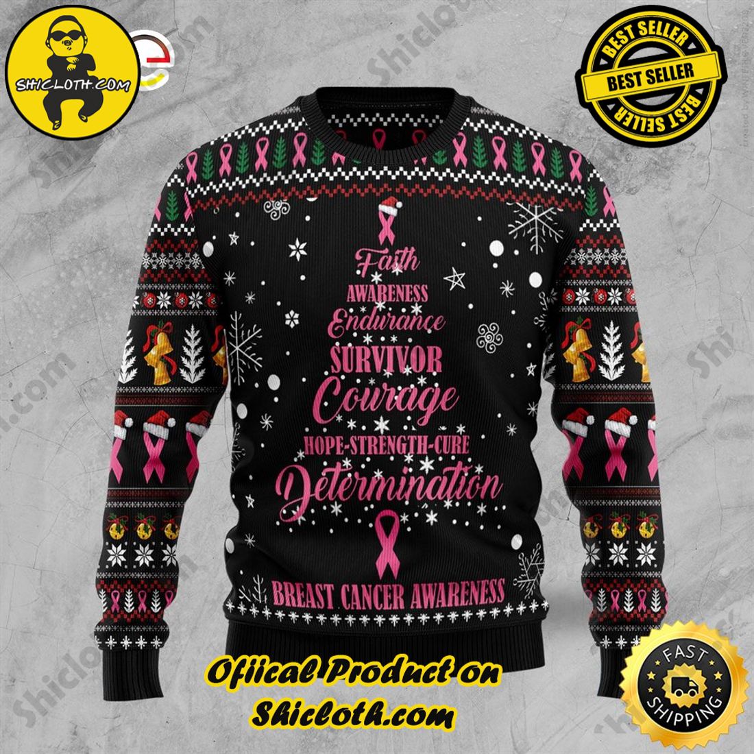 Best Seller and Hot Trending : Exploring Shicloth's NFL Ugly Sweater Collection 14 Breast Cancer Christmas Tree Ugly Ugly Sweater