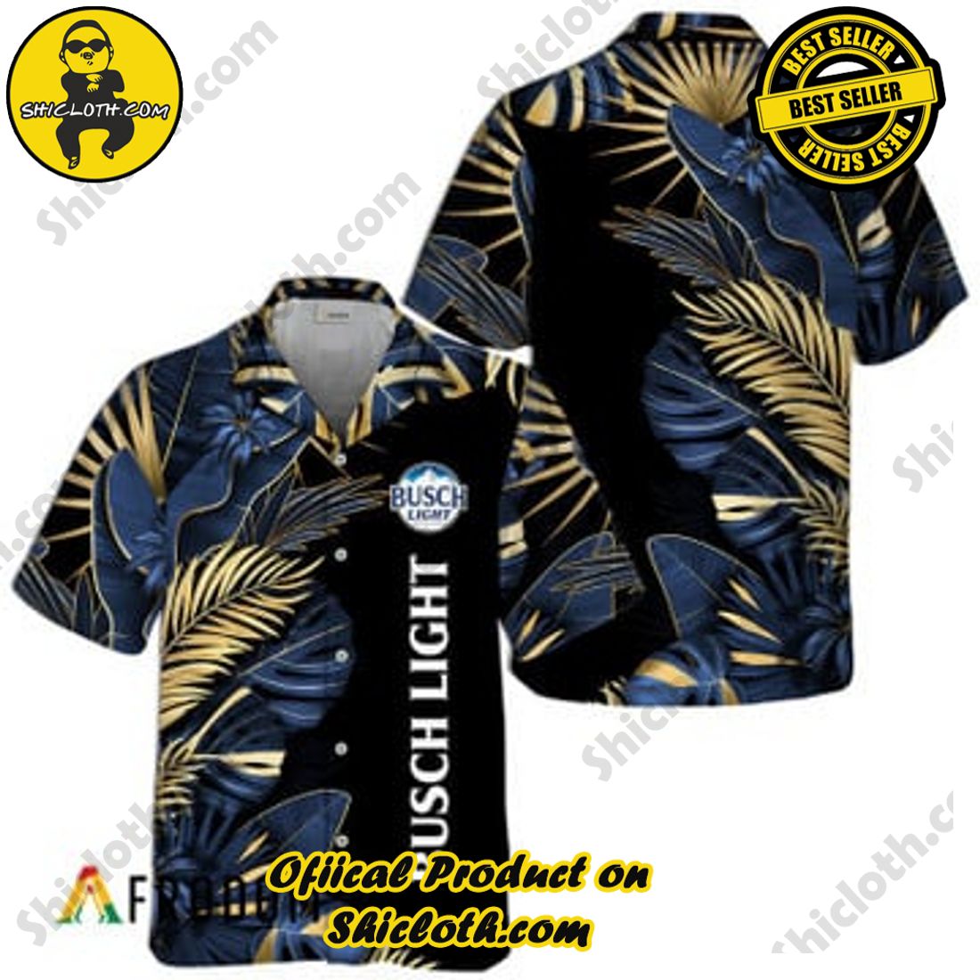 Best Seller And Hot Trending for Summer : Shiclothshop's Hawaiian Shirts 4 Busch Light Tropical Palm Hawaiian Shirt