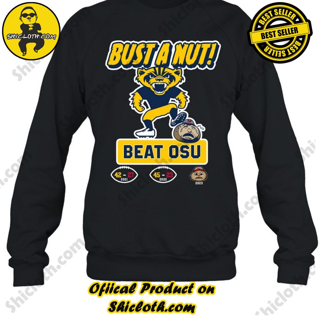 Hot trending: Discover the Ultimate Georgia Bulldogs and Michigan Wolverines Fan Gear Collection at Shiclothshop 3 Bust a Nut Beat OSU 42-27 45-23 Michigan Wolverines Unisex T-Shirt