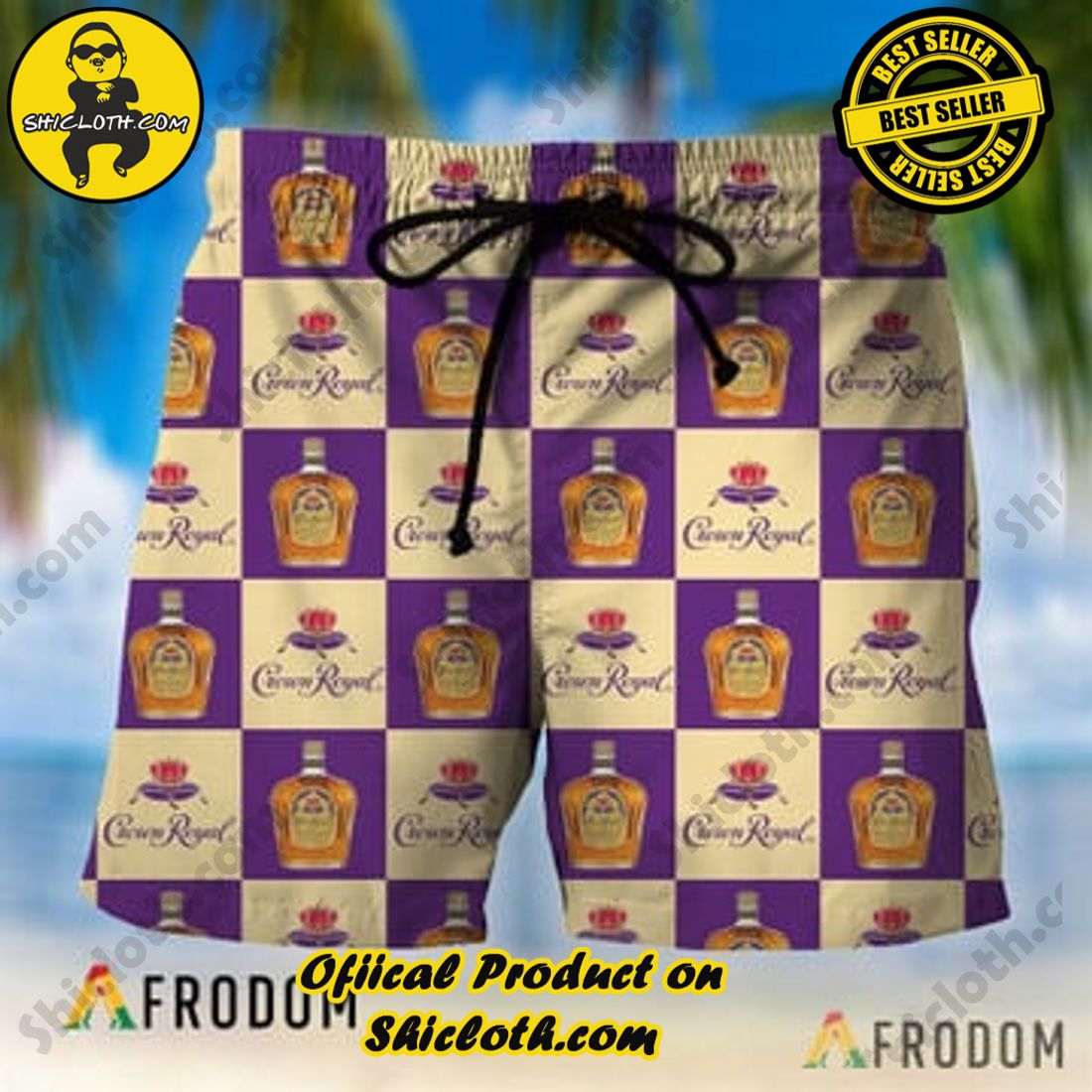 Best Seller And Hot Trending for Summer : Shiclothshop's Hawaiian Shirts 20 Checkerboard Crown Royal Hawaiian Shorts