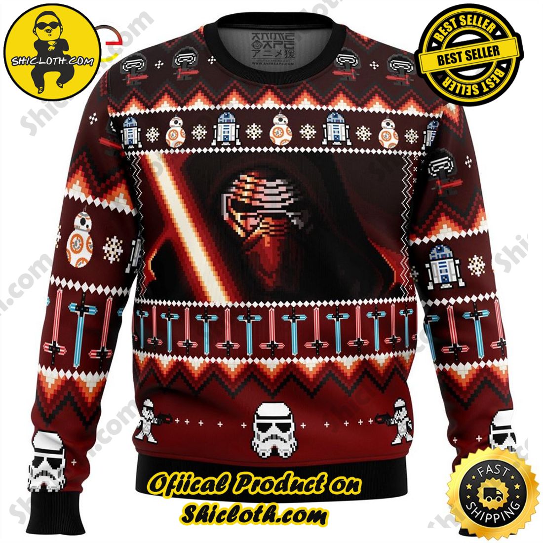 Best Seller and Hot Trending : Exploring Shicloth's NFL Ugly Sweater Collection 23 Christmas Awakens Star Wars Ugly Ugly Sweater