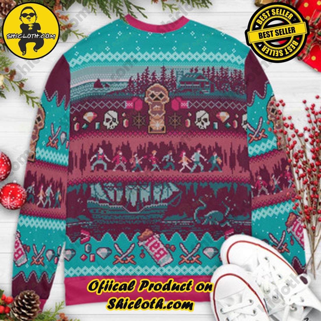 Christmas in the Goondocks The Goonies Ugly Christmas Sweaters 2 Christmas in the Goondocks The Goonies Ugly Christmas Sweaters - Image 2