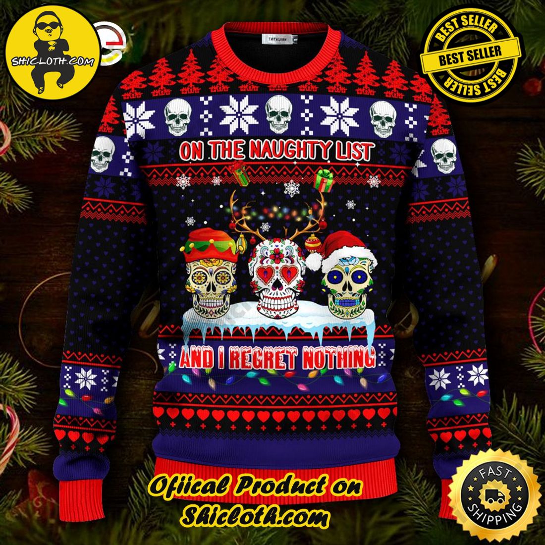 Best seller: Warm Up Your Holidays with Shiclothshop's Cozy Christmas Sweaters for a Peaceful Season 7 Christmas On The Naughty List Ugly Christmas Sweater For Men & Women Christmas Gift Sweater
