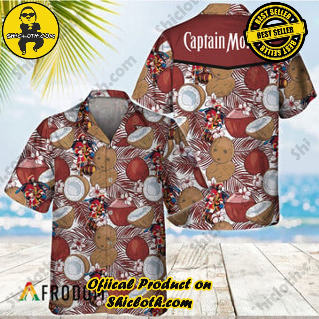 Best Seller And Hot Trending for Summer : Shiclothshop's Hawaiian Shirts 32 Coconuts Tropical Beach Captain Morgan Hawaiian Shirt