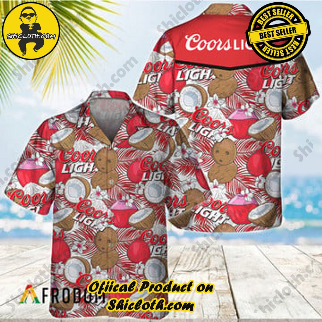 Best Seller And Hot Trending for Summer : Shiclothshop's Hawaiian Shirts 33 Coconuts Tropical Beach Coors Light Hawaiian Shirt