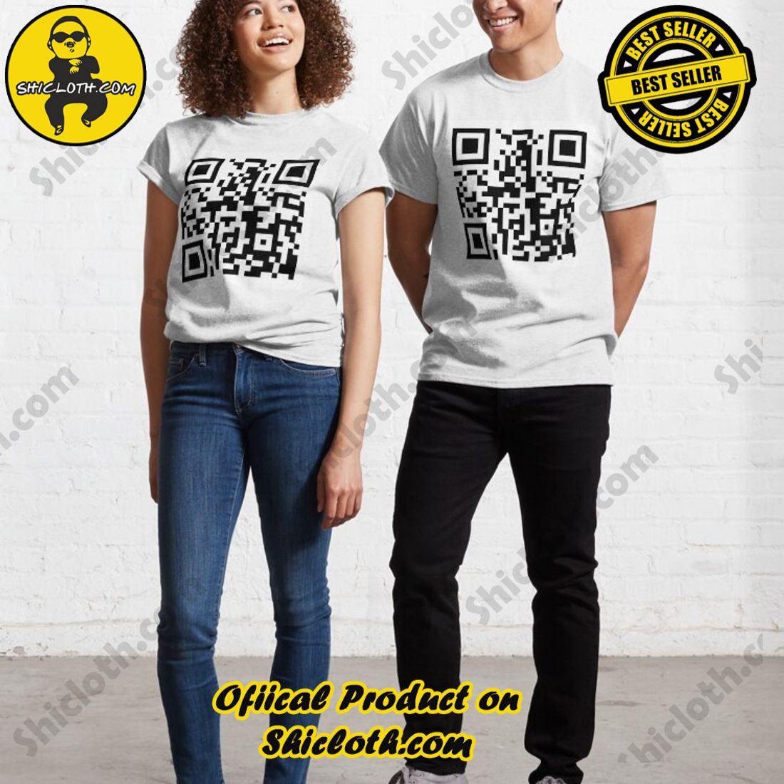 Code QR drole reliant a PornHub T-shirt classique