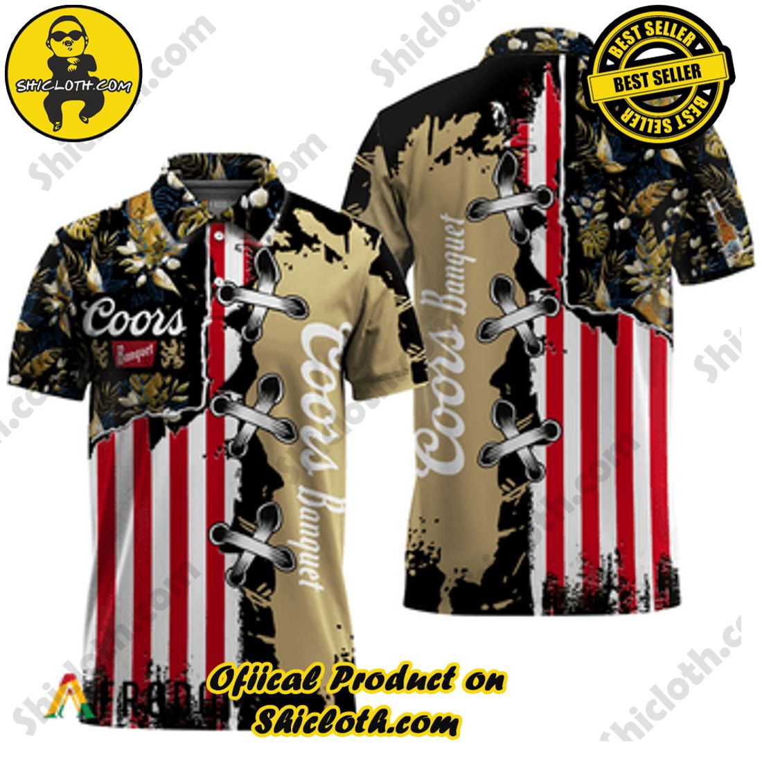 Fashion for Summer : Shiclothshop's Hawaiian Shirts 6 Coors Banquet Fourth Of July Hawaiian Polo Shirts