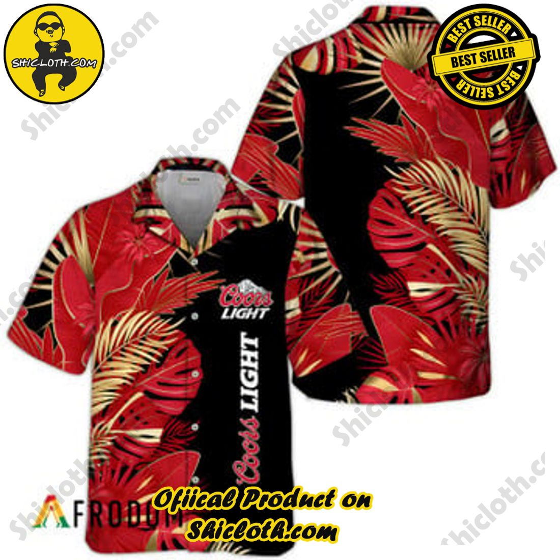 Fashion for Summer : Shiclothshop's Hawaiian Shirts 22 Coors Light Tropical Palm Hawaiian Shirts