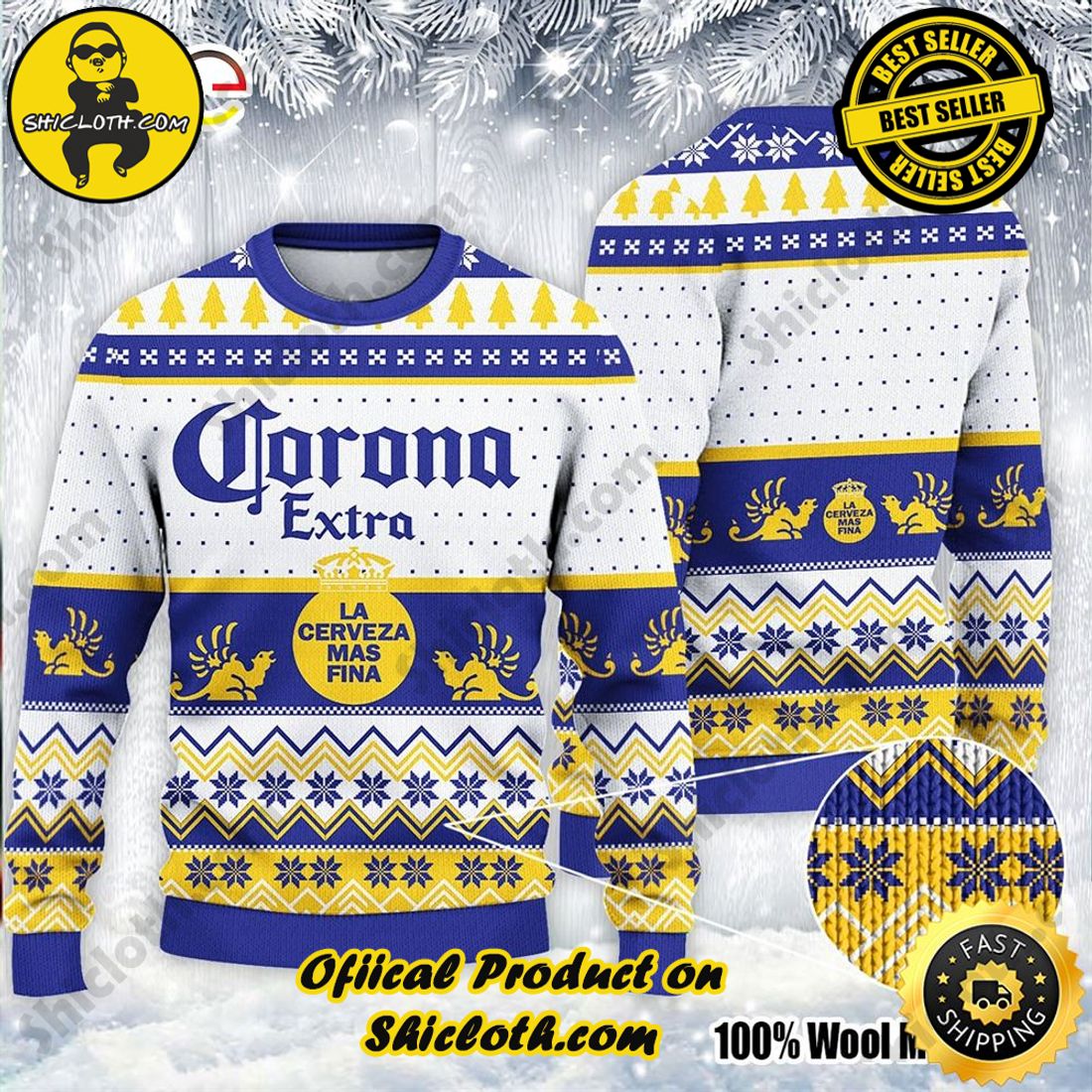 Hot Trending: Shiclothshop's Ugly Christmas Sweaters: Embrace Festive Fashion with Flair 12 Corona Extra Beer Lover Ugly Christmas Sweater