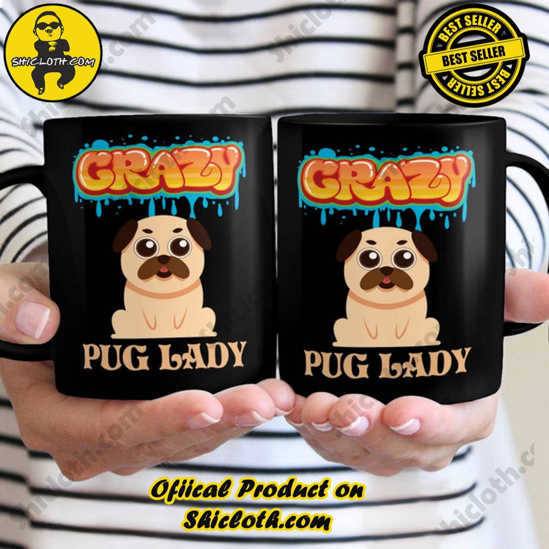 Crazy Pug Lady Mug 3 Crazy Pug Lady Mug - Image 3