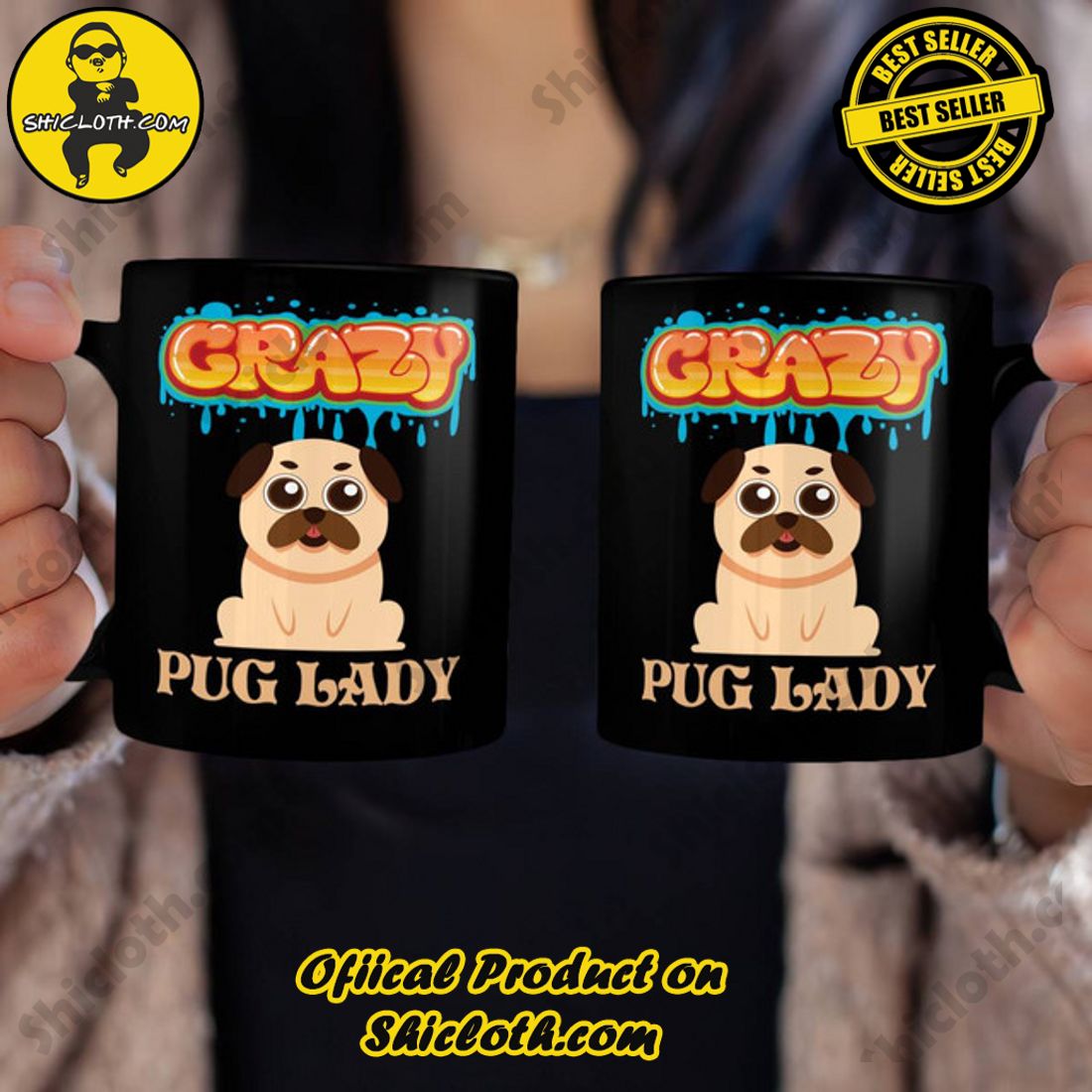 Crazy Pug Lady Mug 4 Crazy Pug Lady Mug - Image 4