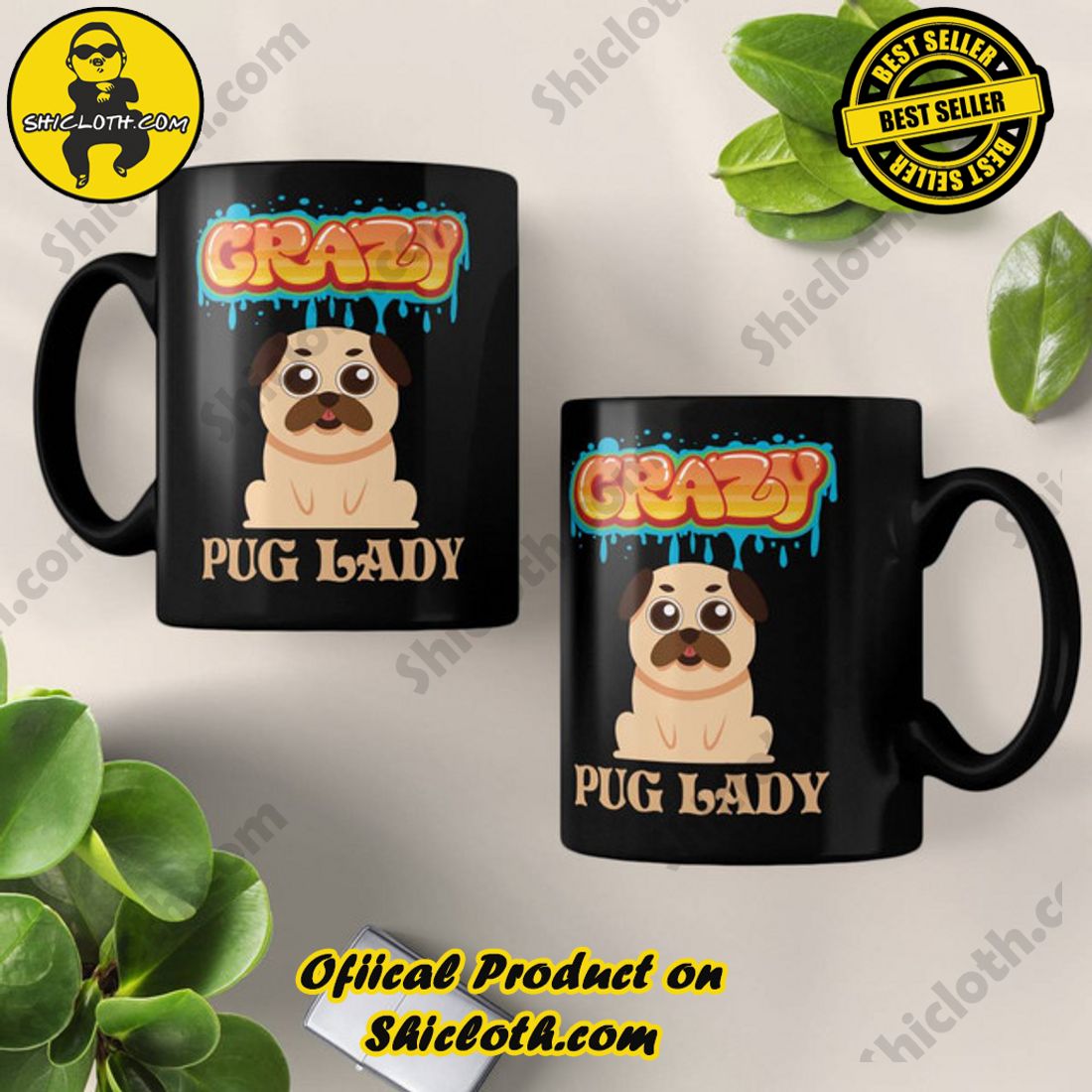 Crazy Pug Lady Mug 5 Crazy Pug Lady Mug - Image 5