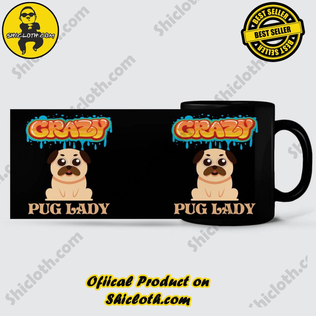 Crazy Pug Lady Mug 6 Crazy Pug Lady Mug - Image 6