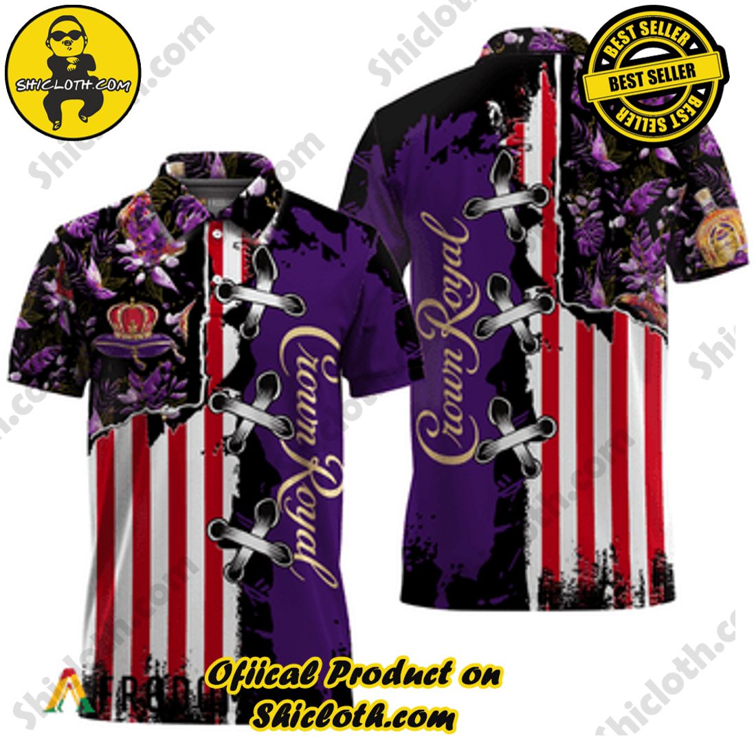 Fashion for Summer : Shiclothshop's Hawaiian Shirts 44 Crown Royal Fourth Of July Hawaiian Polo Shirts