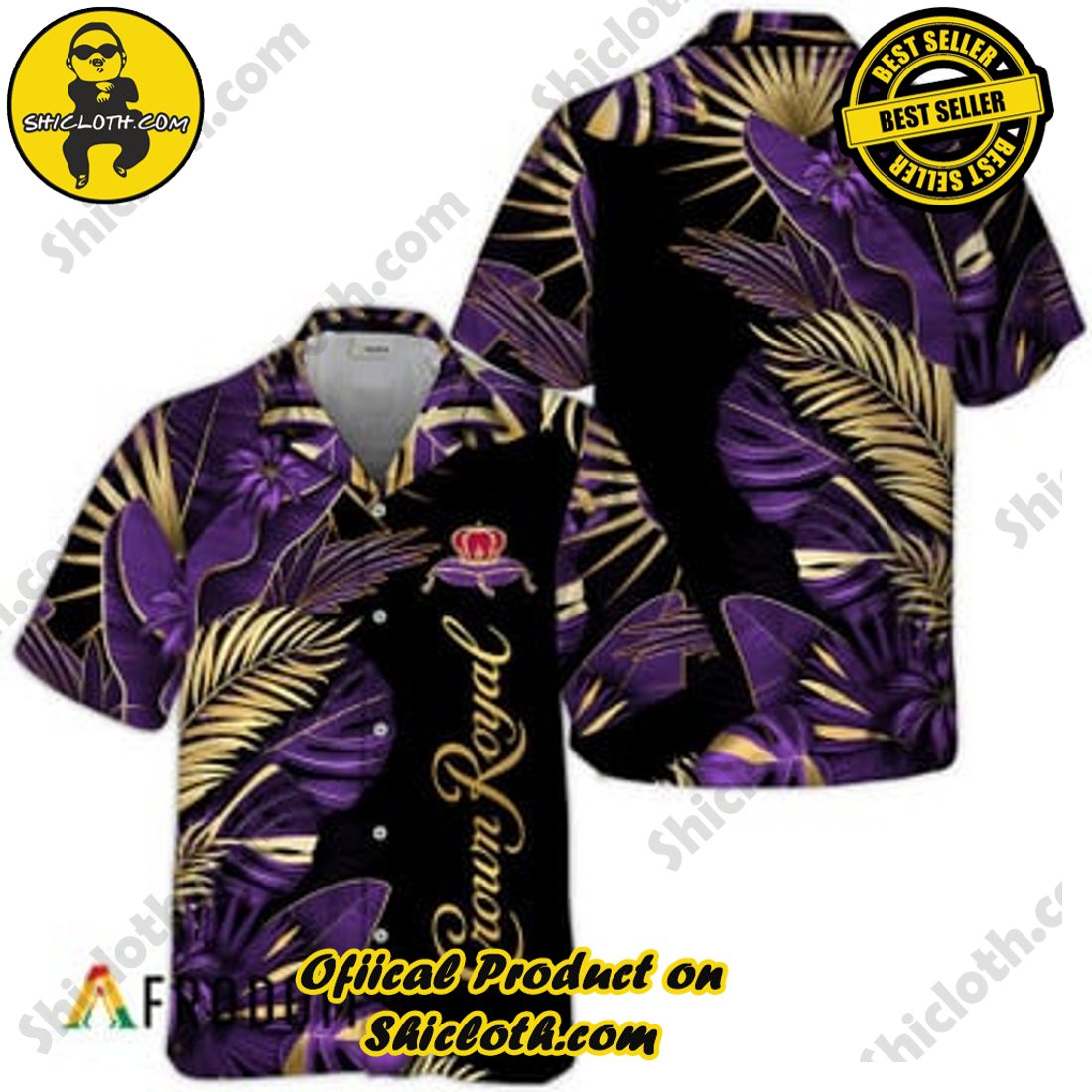 Fashion for Summer : Shiclothshop's Hawaiian Shirts 47 Crown Royal Tropical Palm Hawaiian Shirts