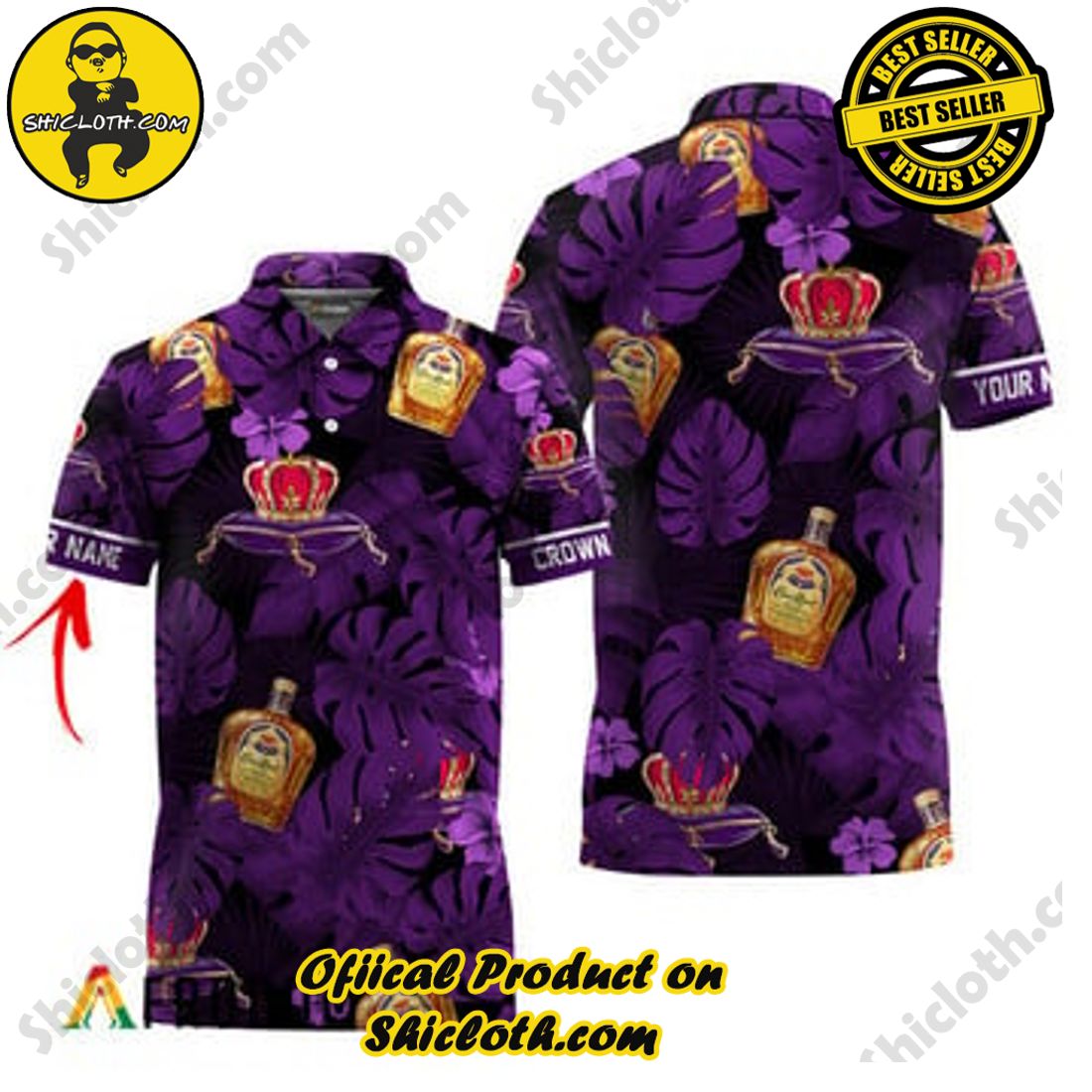 Fashion for Summer : Shiclothshop's Hawaiian Shirts 53 Customized Crown Royal Tropical Hawaiian Polo Shirts