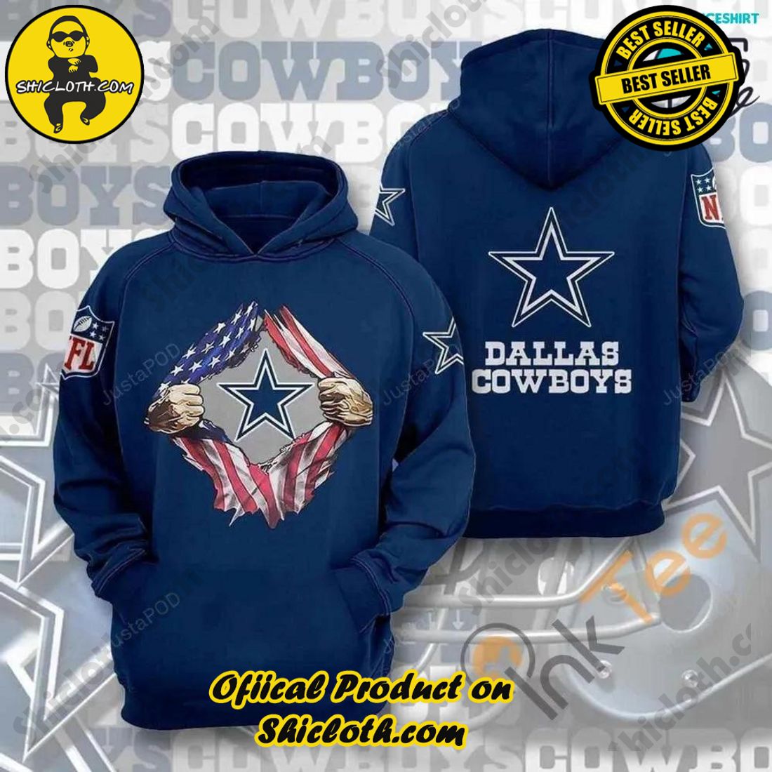 Explore the Ultimate Personalized Style with Shiclothshop's 3D Custom Hoodies 16 Dallas Cowboys NFL Limited Design 3D Custom Hoodie Style 12