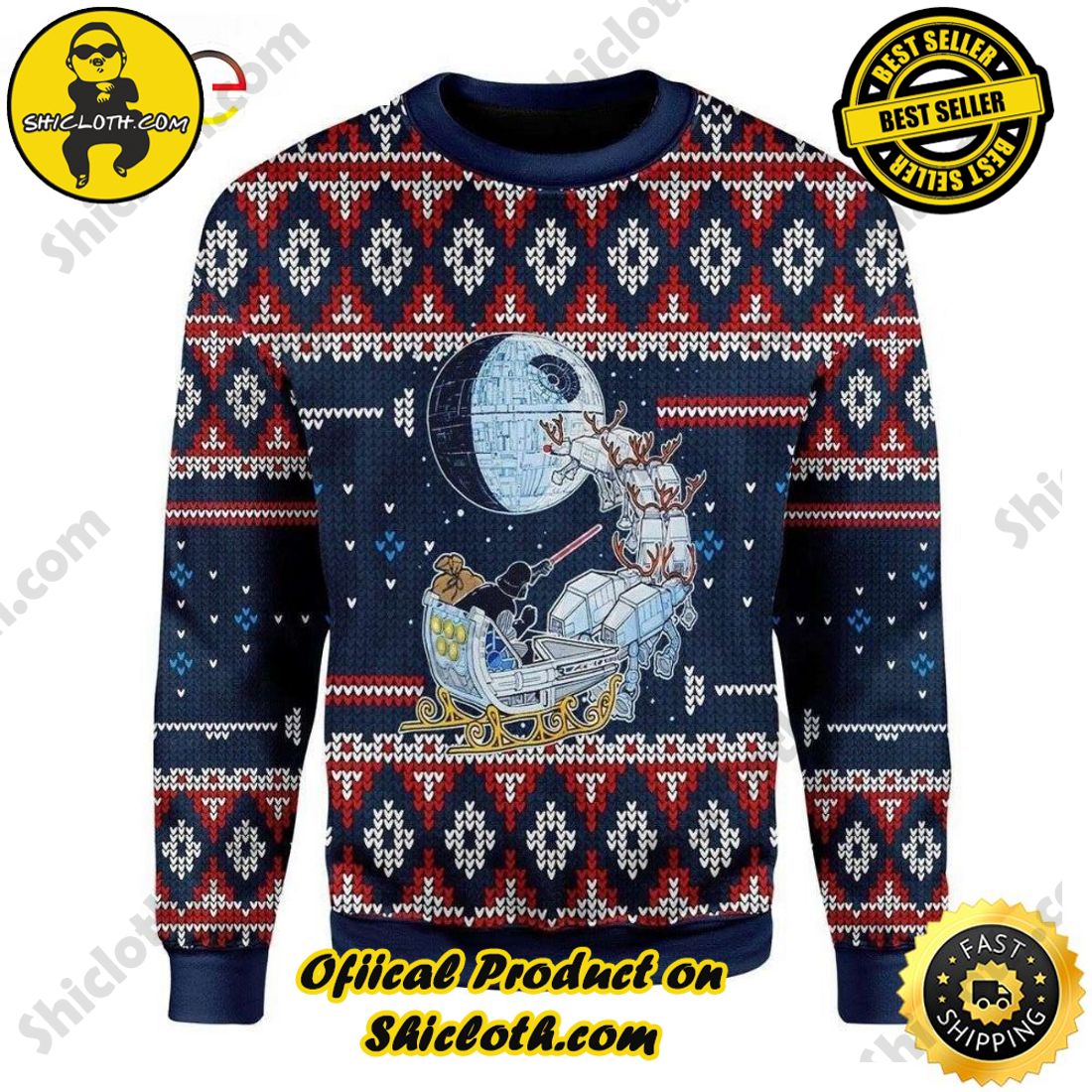 Buffalo Bills Baby Yoda Star Wars Ugly Christmas Sweater - Banantees