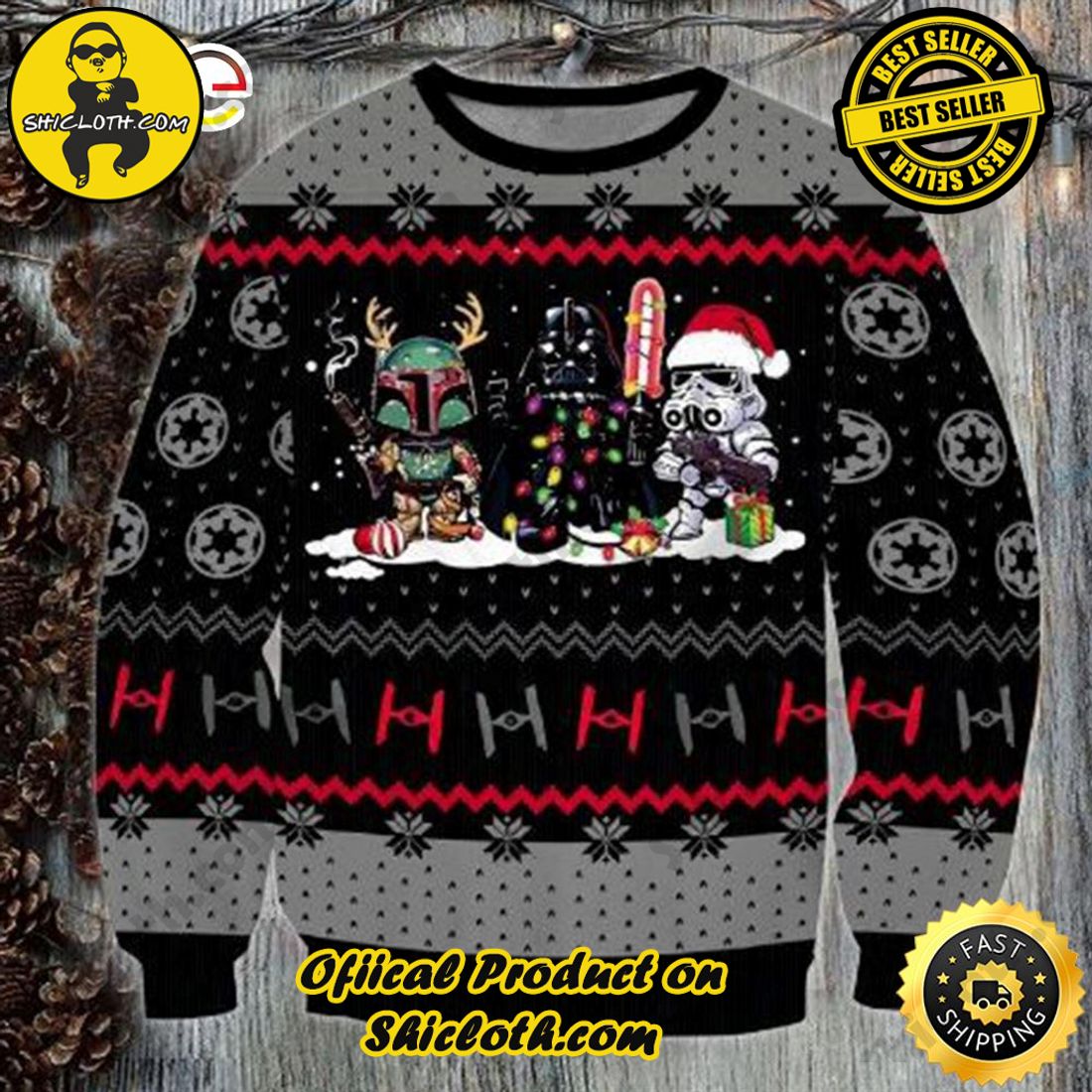 Hot Trending: Shiclothshop's Ugly Christmas Sweaters: Embrace Festive Fashion with Flair 16 Darth Vader Cute Snow Star Wars Ugly Christmas Sweater