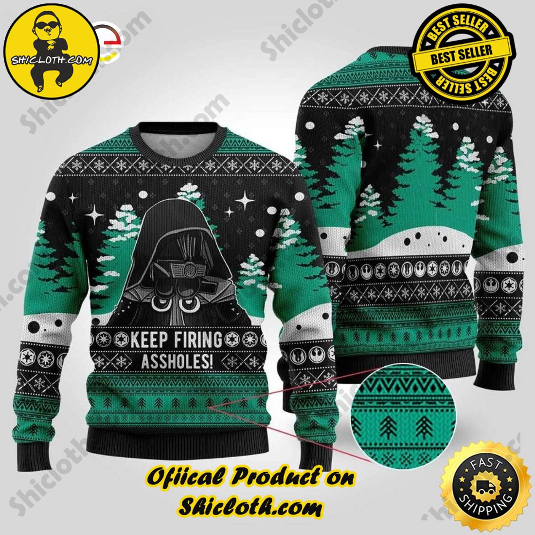 Best Seller and Hot Trending : Exploring Shicloth's NFL Ugly Sweater Collection 33 Darth Vader Keep Firing, Star Ugly Sweater