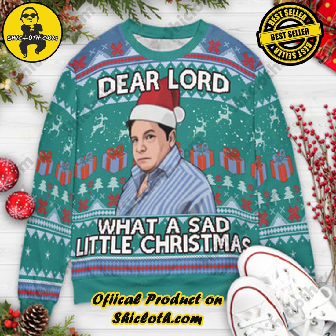 Hot Trending and Best Seller: Shiclothshop's Ugly Christmas Sweaters: Embrace Festive Fashion with Flair 18 Dear Lord What a sad little Christmas Peter Marsh Come Dine With Me Ugly Christmas Sweaters