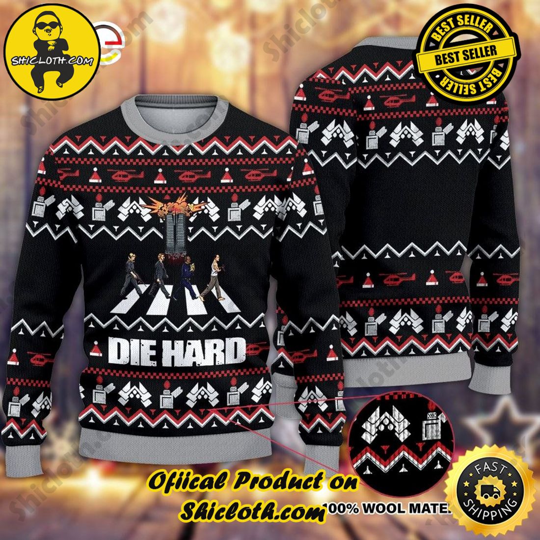 Hot Trending: Shiclothshop's Ugly Christmas Sweaters: Embrace Festive Fashion with Flair 17 Die Hard Aber Road Ugly Christmas Sweater