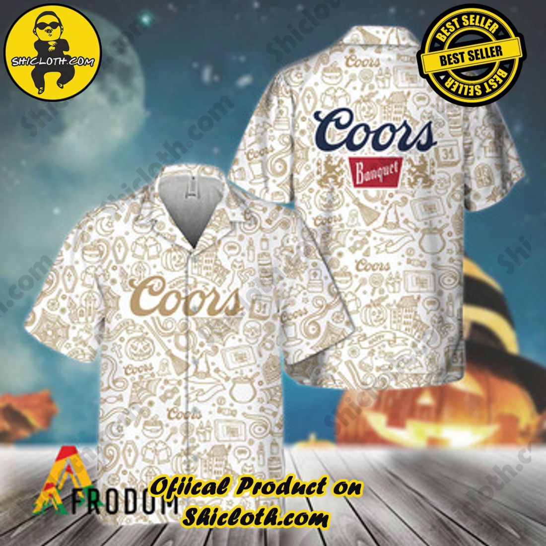 Fashion for Summer : Shiclothshop's Hawaiian Shirts 61 Doodle Art Coors Banquet Hawaiian Shirts