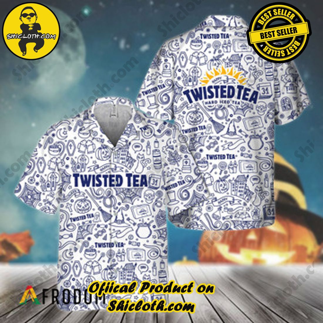 Fashion for Summer : Shiclothshop's Hawaiian Shirts 68 Doodle Art Twisted Tea Hawaiian Shirts