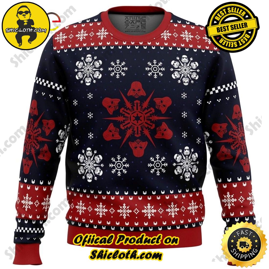 Best Seller and Hot Trending : Exploring Shicloth's NFL Ugly Sweater Collection 34 Empire Snowflakes Star Wars Ugly Ugly Sweater