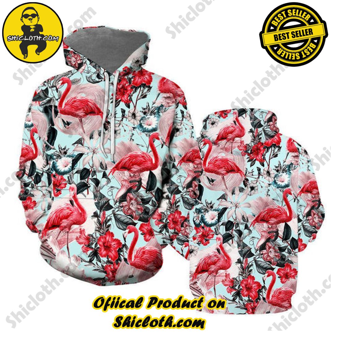 Best seller: Explore the Ultimate Personalized Style with Shiclothshop's 3D Custom Hoodies 26 Flamingo All Over Print 3D Custom Hoodie For Men Ver 3