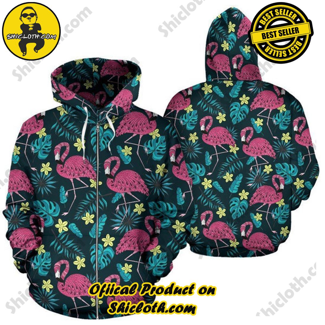 Best seller: Explore the Ultimate Personalized Style with Shiclothshop's 3D Custom Hoodies 27 Flamingo All Over Print 3D Custom Hoodie For Men Ver 4