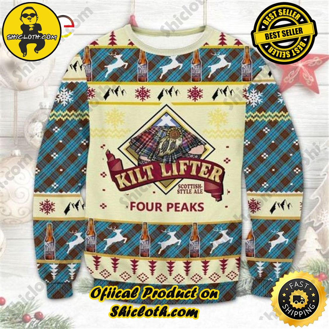 Hot Trending: Shiclothshop's Ugly Christmas Sweaters: Embrace Festive Fashion with Flair 30 Four Peaks Kilt Lifter Ugly Christmas Sweater