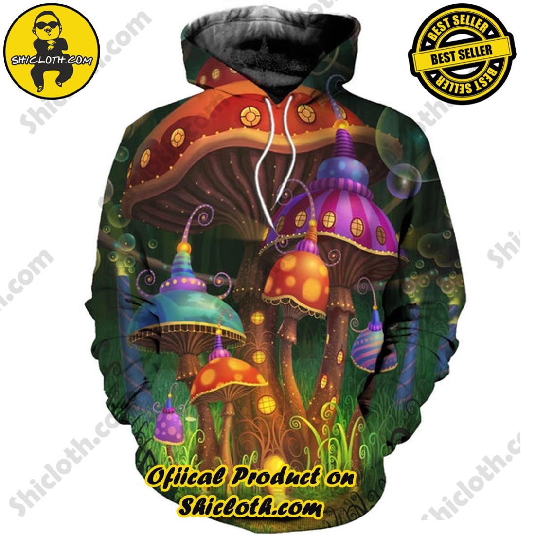 Best seller: Explore the Ultimate Personalized Style with Shiclothshop's 3D Custom Hoodies 33 Halloween Mushroom All Over Print 3D Custom Hoodie For Men