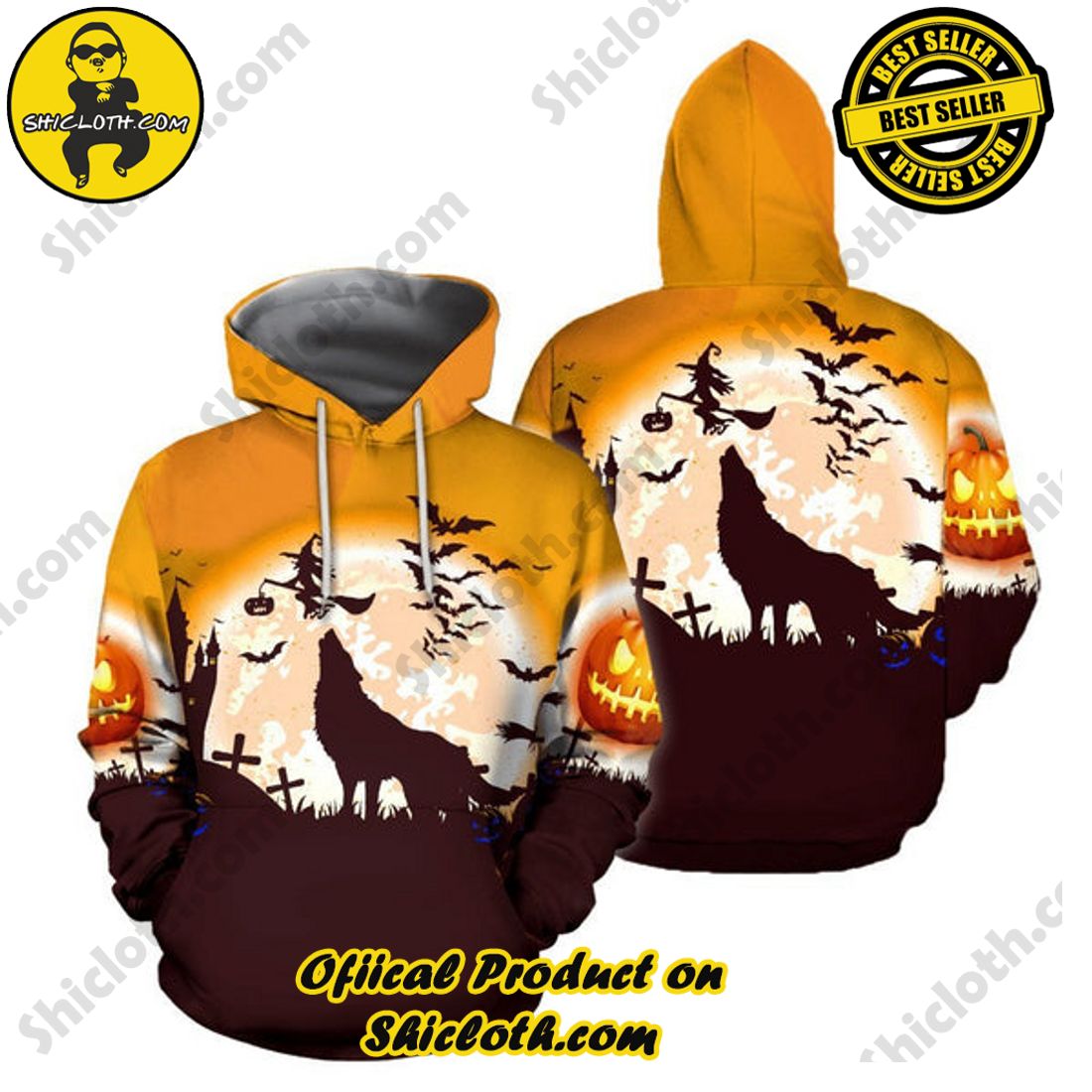 Best seller: Explore the Ultimate Personalized Style with Shiclothshop's 3D Custom Hoodies 34 Halloween Wolf All Over Print 3D Custom Hoodie For Men Ver 1
