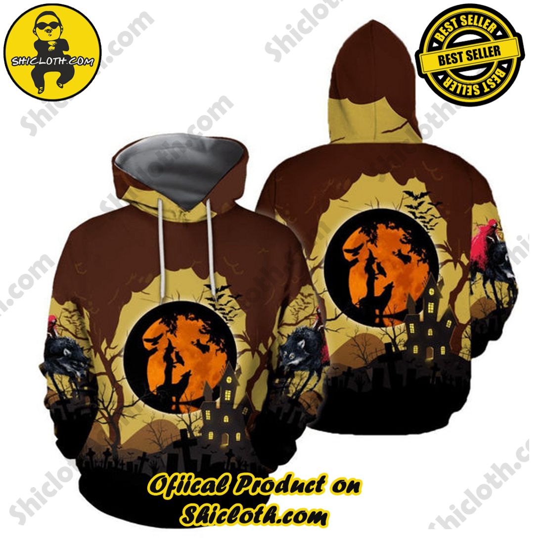 Best seller: Explore the Ultimate Personalized Style with Shiclothshop's 3D Custom Hoodies 35 Halloween Wolf All Over Print 3D Custom Hoodie For Men Ver 2