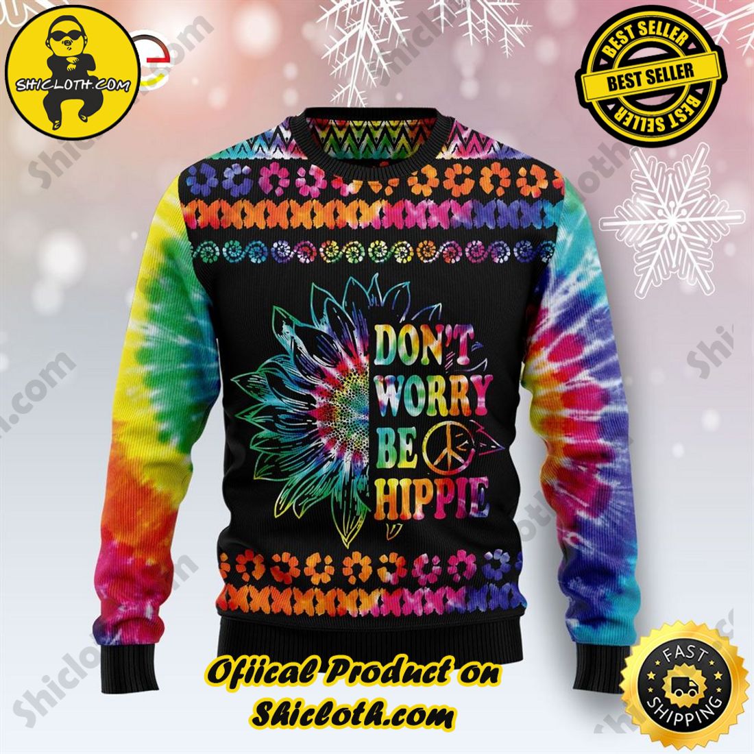 Hot trending for Christmas : Sweaters from Shiclothshop 19 Hippie Tie Dye Color Ugly Ugly Sweater Ideas
